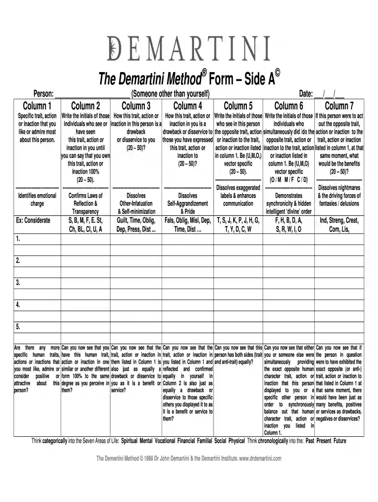demartini method Preview on Page 1