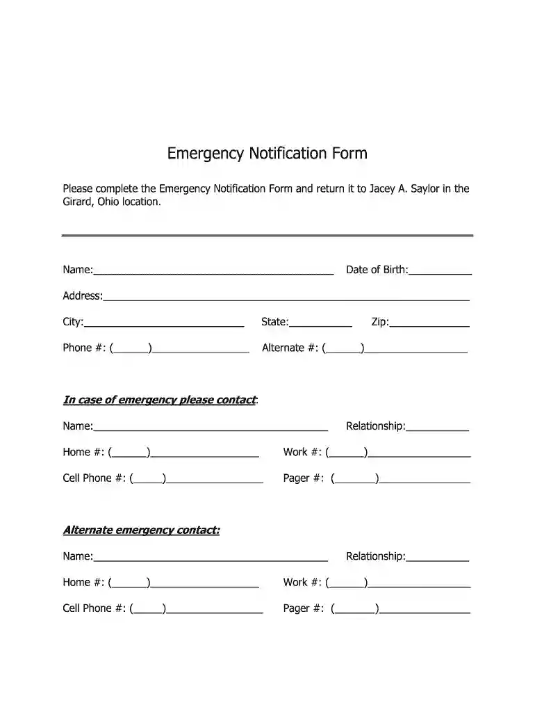 notification form Preview on Page 1