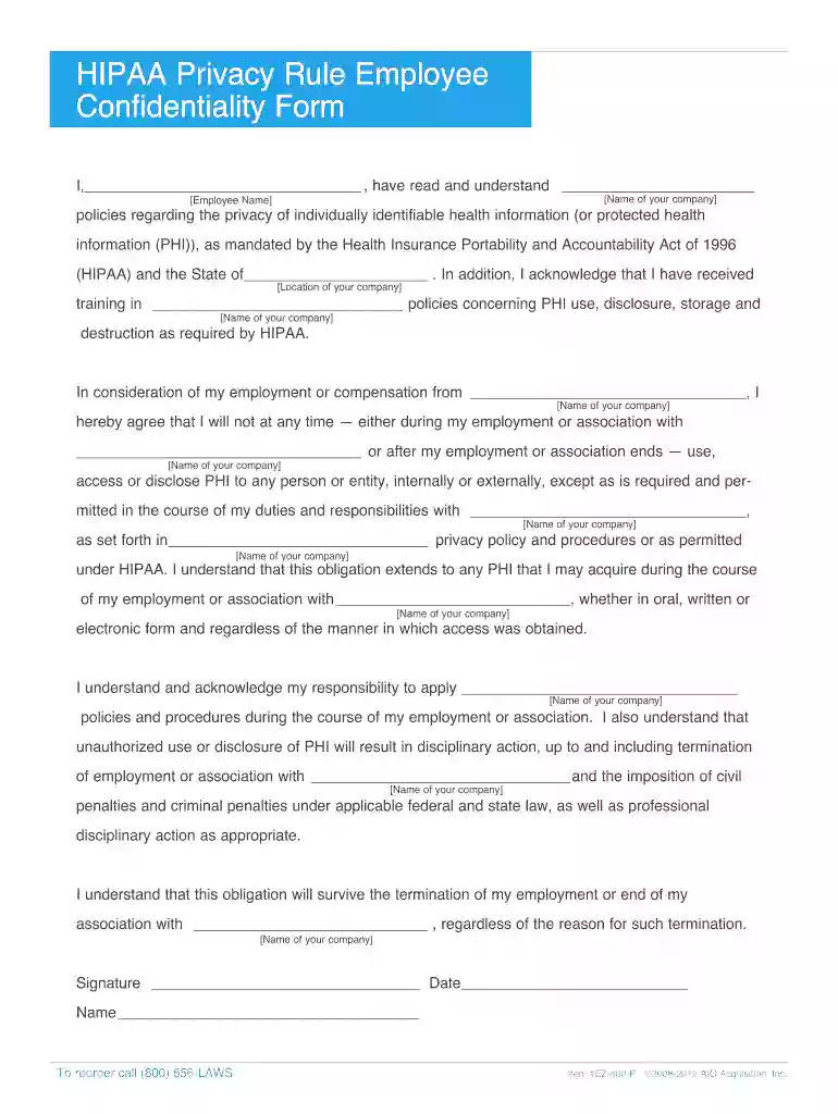 hipaa privacy rule form Preview on Page 1