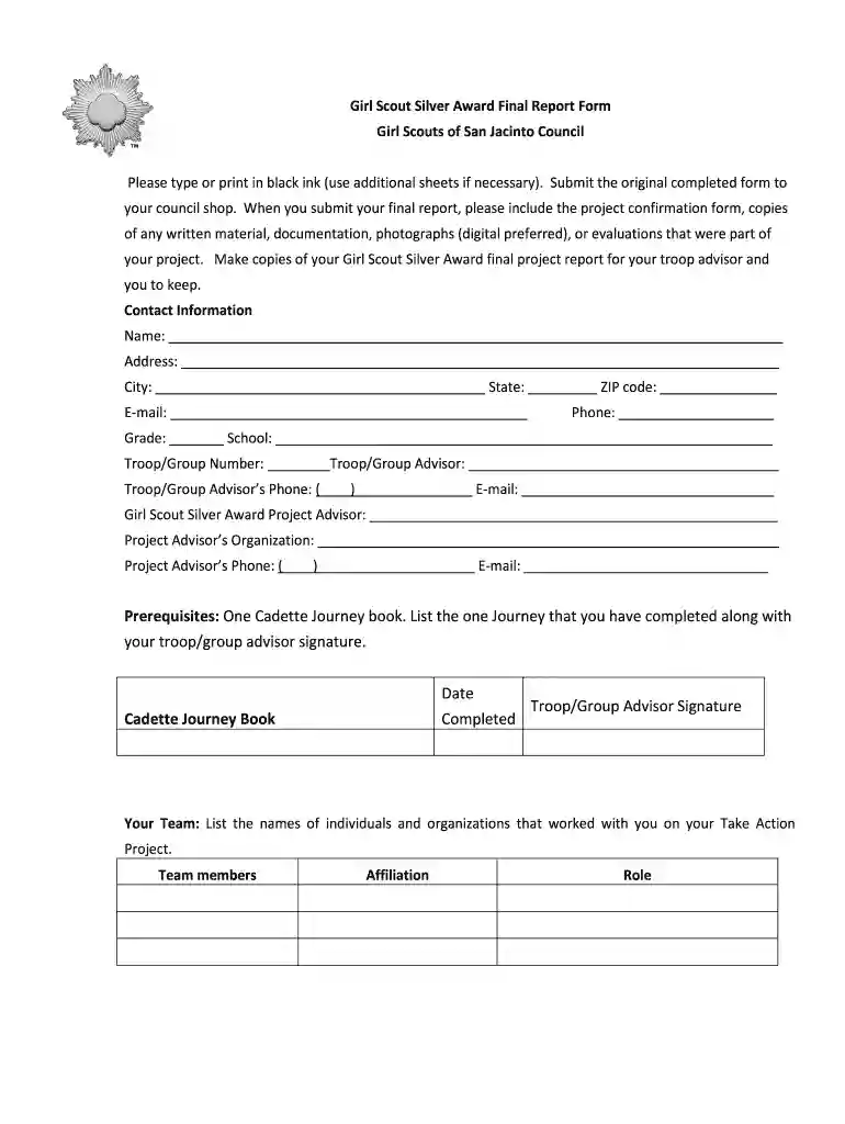 project report page Preview on Page 1