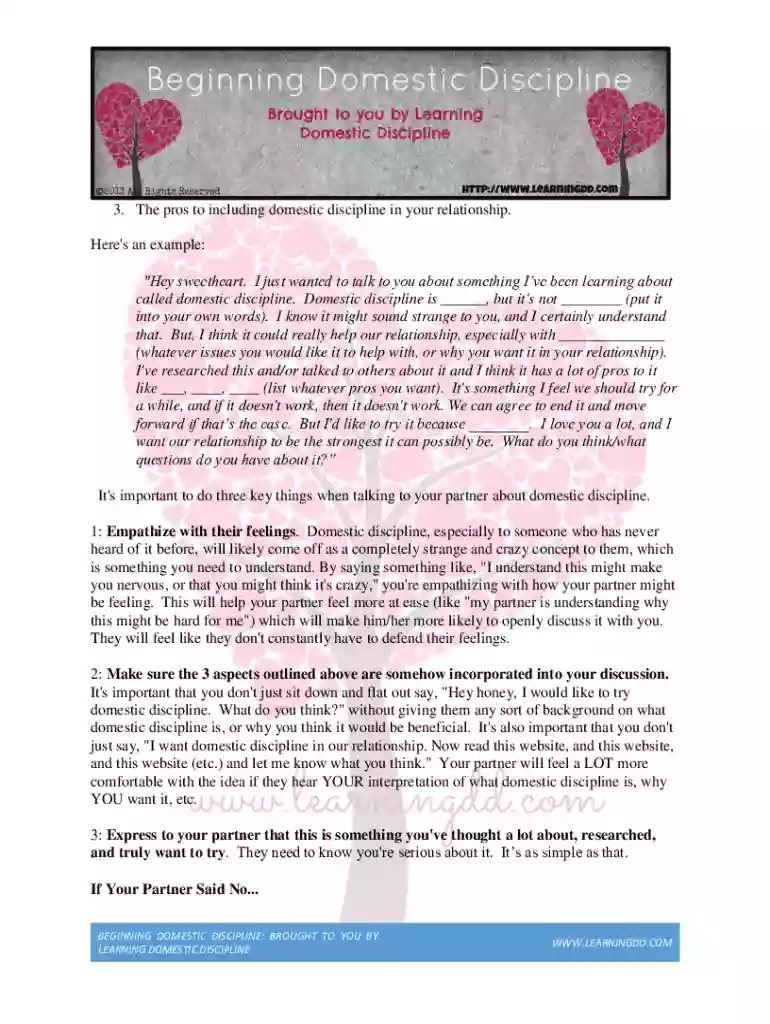 domestic discipline contract Preview on Page 1