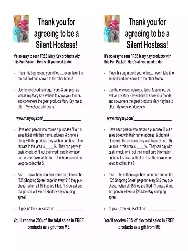 mary kay hostess packet Preview on Page 1