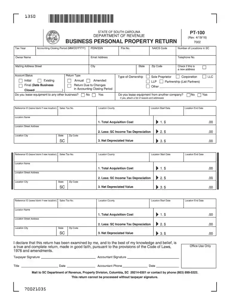 pt100 form Preview on Page 1