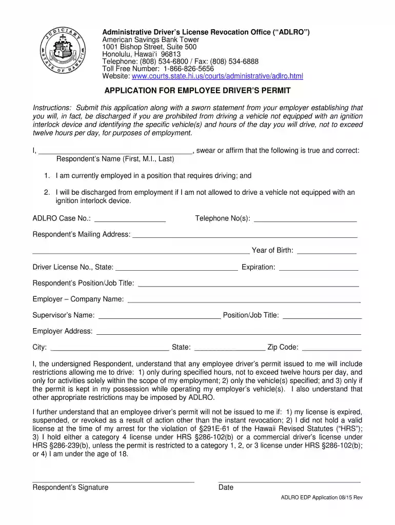 employee drivers permit Preview on Page 1