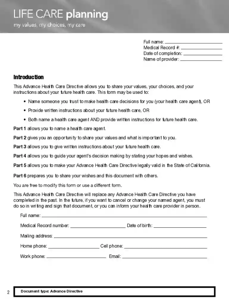 kp org lifecare plan Preview on Page 1