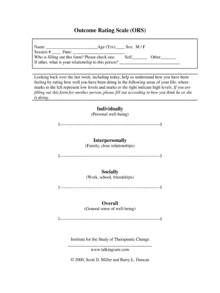 outcome rating scale pdf Preview on Page 1