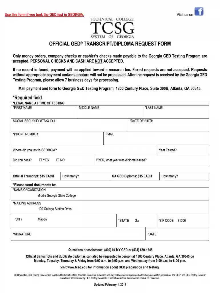 ged transcripts Preview on Page 1