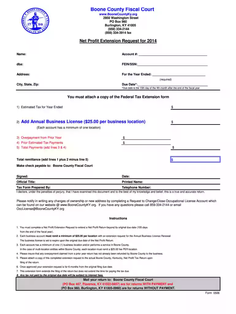 ky profit 2014 form Preview on Page 1
