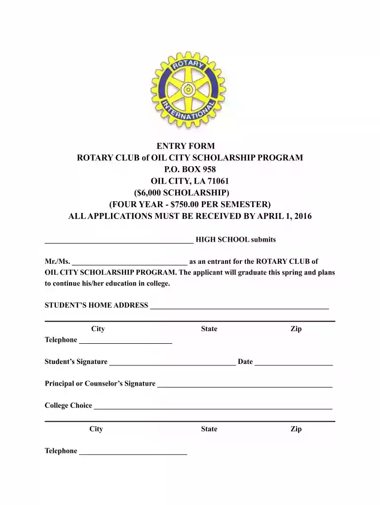 oil city rotary club scholarship Preview on Page 1