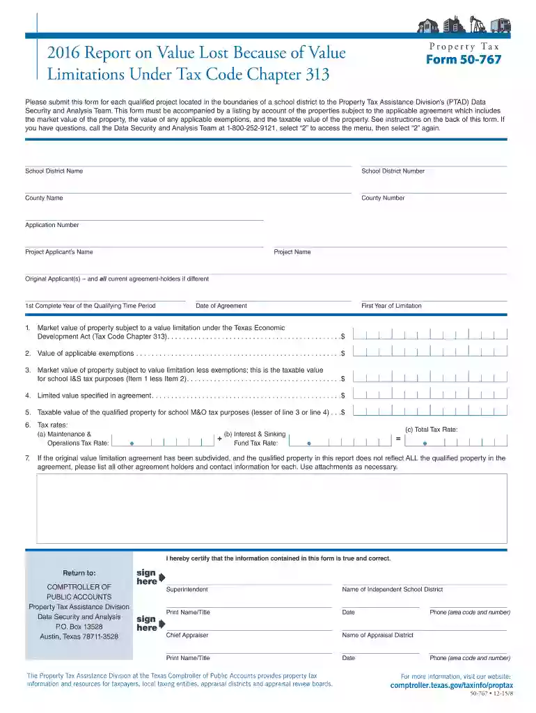 form 50 767 2016 Preview on Page 1