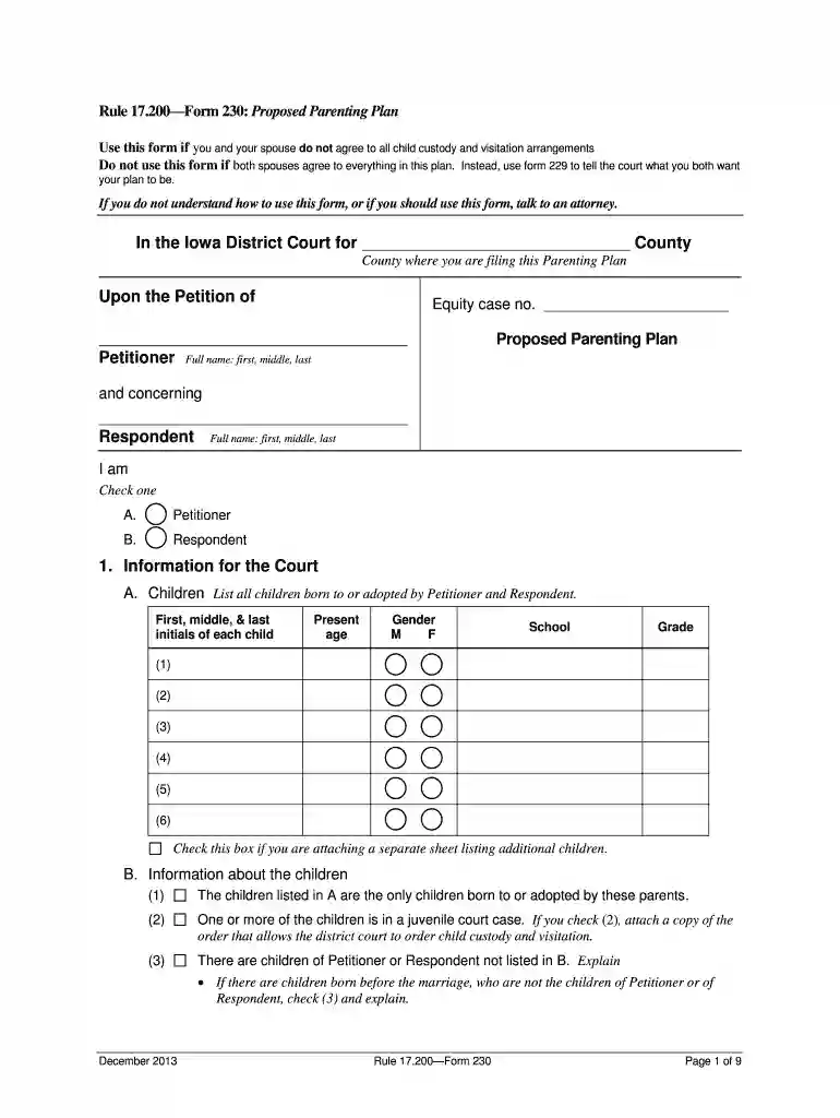 iowa form proposed Preview on Page 1
