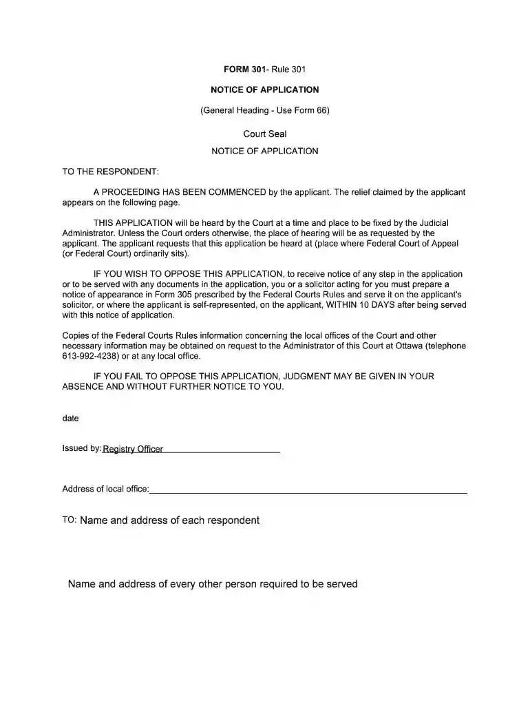 NOTICE OF % % APPLICATION Preview on Page 1