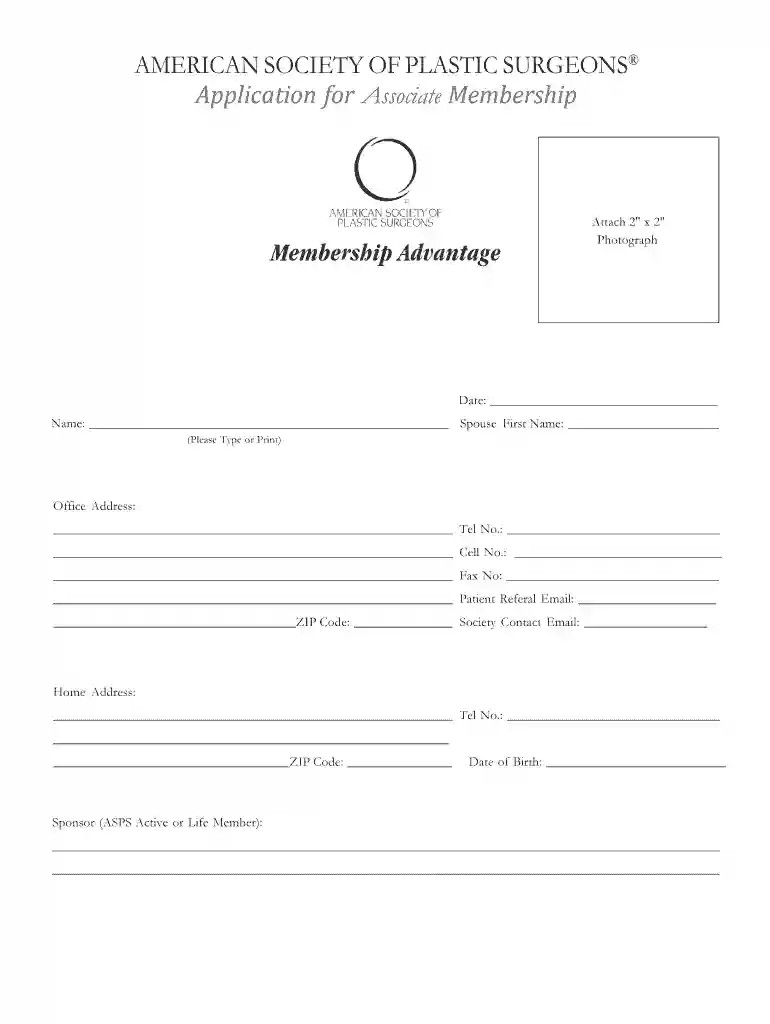 american society plastic surgeons associate membership free Preview on Page 1