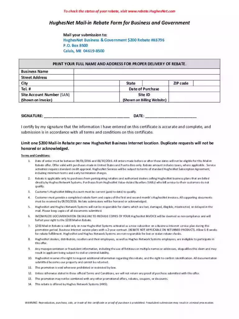 hughesnet rebates Preview on Page 1