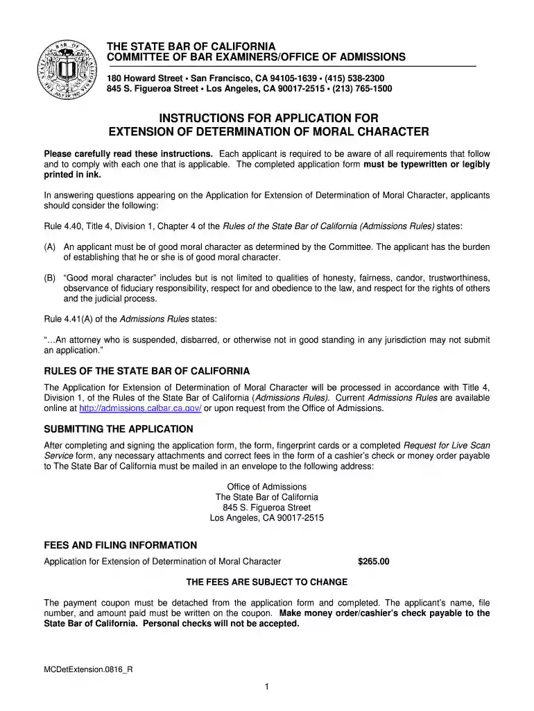california state bar moral character application pdf Preview on Page 1