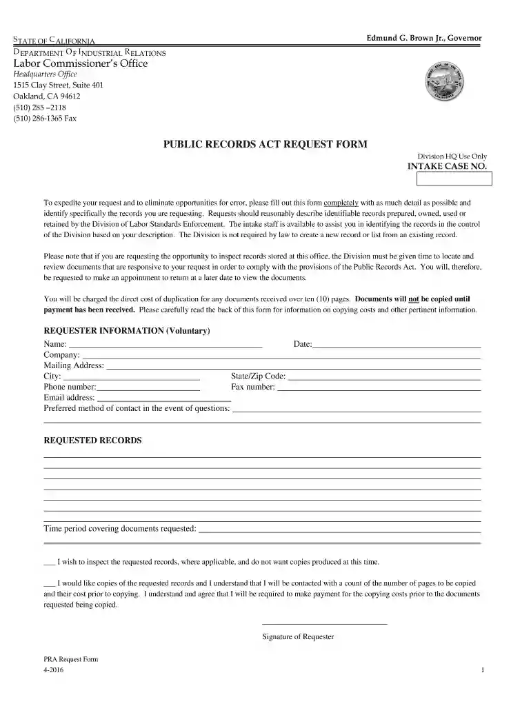 Mailing - California Department of Industrial Relations Preview on Page 1