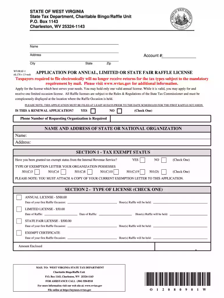 wv raffle license Preview on Page 1