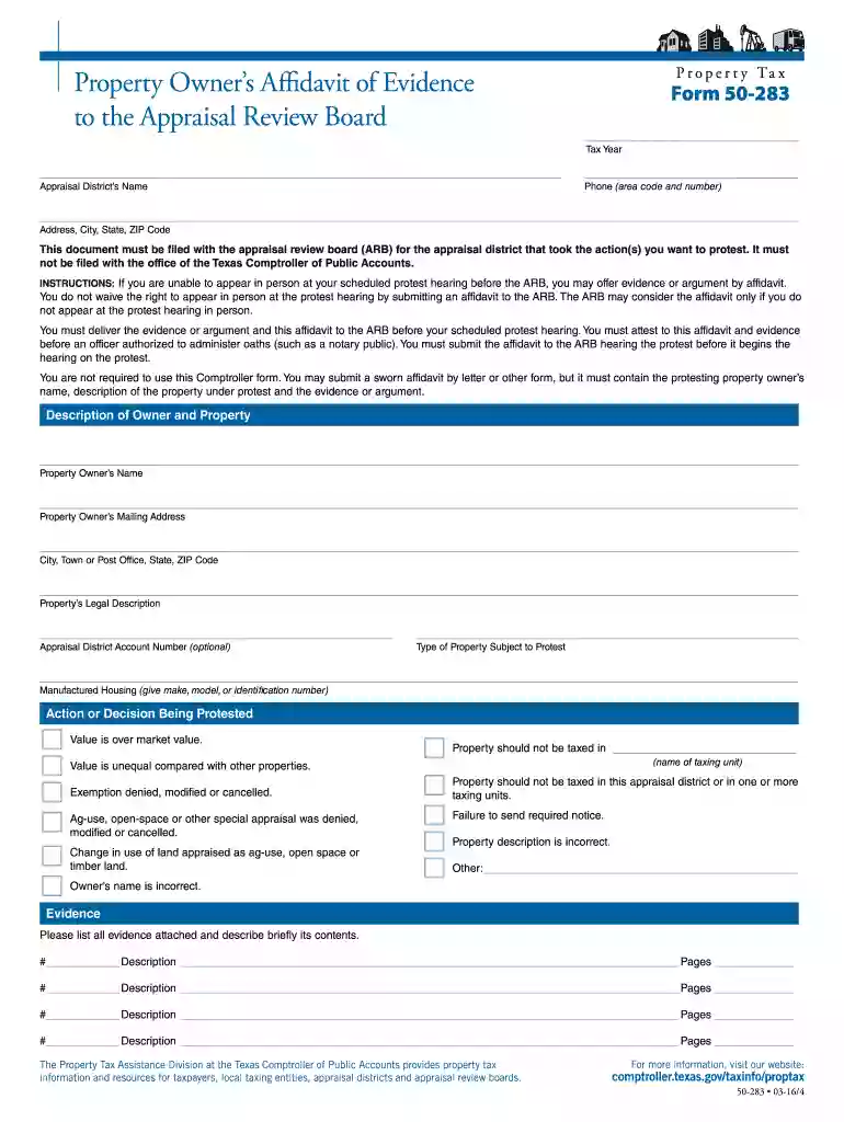 comptroller form 50 283 Preview on Page 1