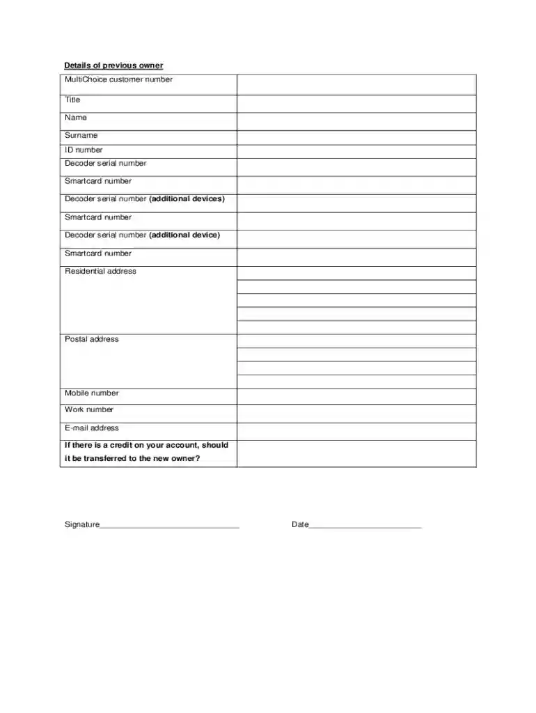 dstv change of ownership Preview on Page 1