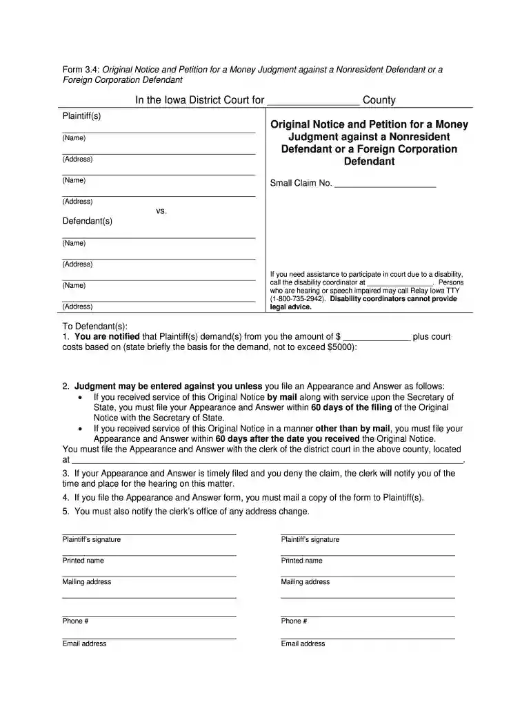 iowa nonresident defendant get Preview on Page 1