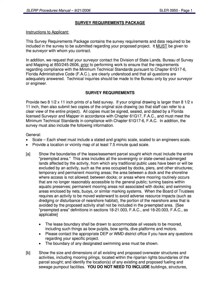 0950 Survey Applicants package9-21-06 - dep state fl Preview on Page 1