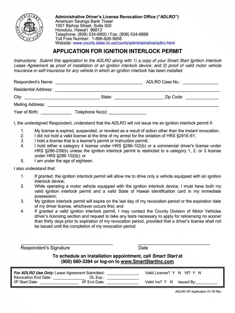 application interlock permit Preview on Page 1