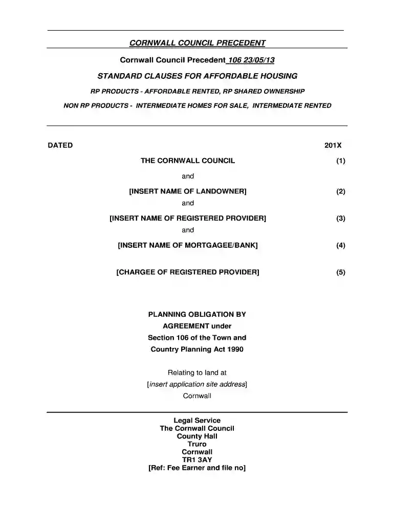 section 106 agreement Preview on Page 1