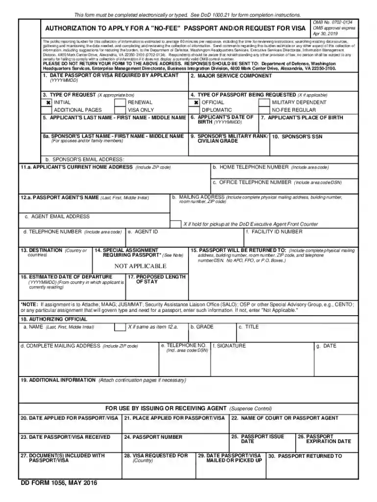 dd form 1056 Preview on Page 1