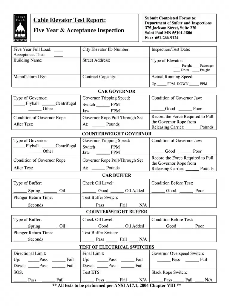 cable test report format Preview on Page 1