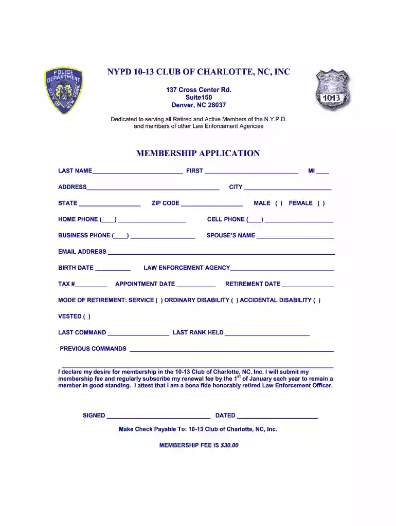 nypd application Preview on Page 1