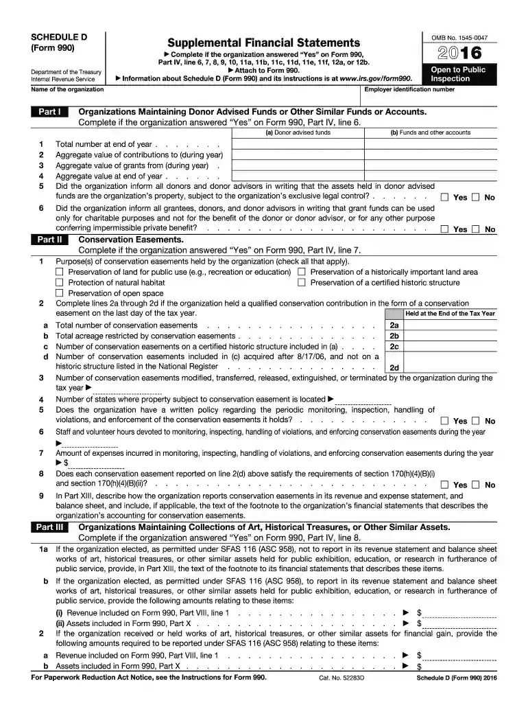 990 schedule dDocHubcom 2016 form Preview on Page 1