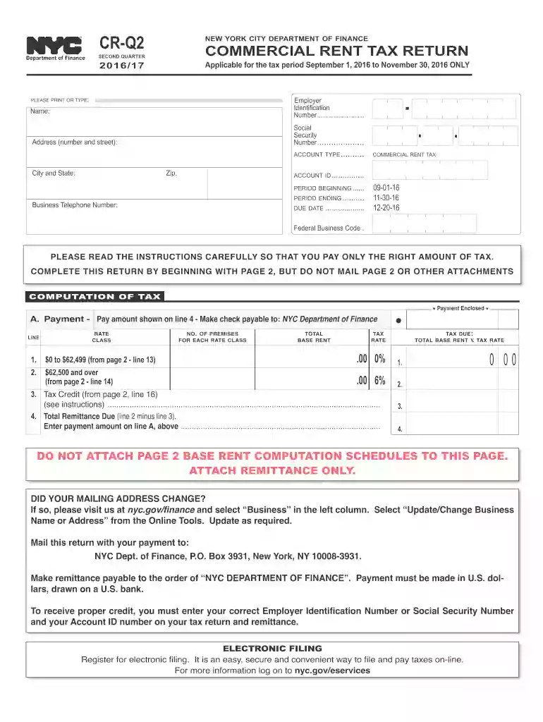 cr q2 2016 form Preview on Page 1