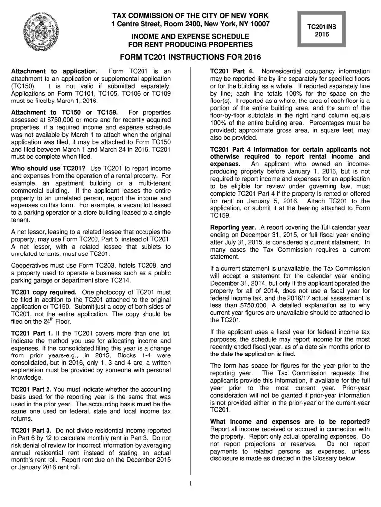 tc201 2016 form Preview on Page 1