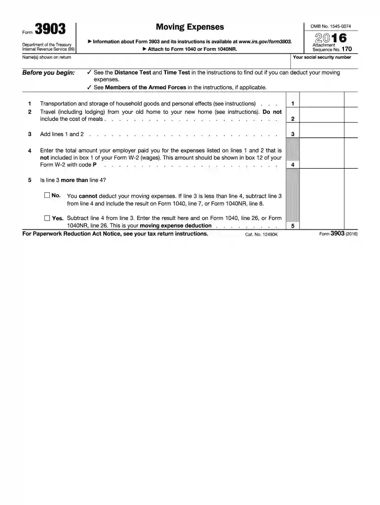 form 3903 Preview on Page 1