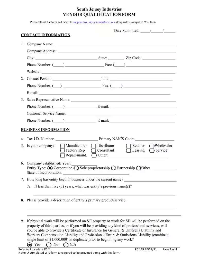 149 qualification form Preview on Page 1