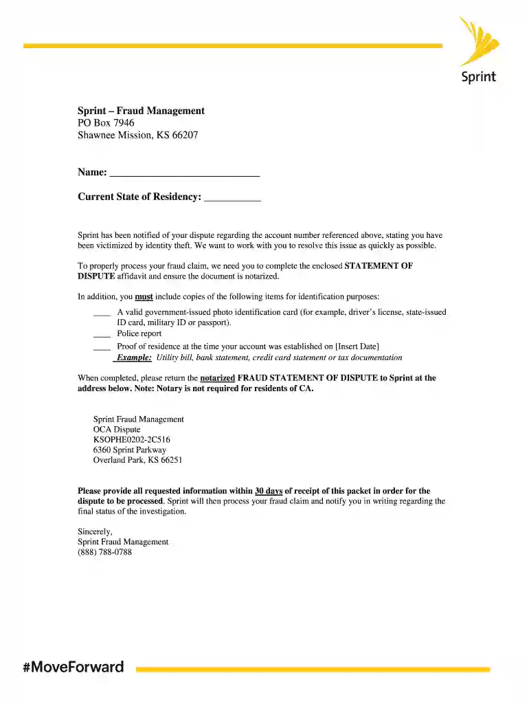 sprint fraud department Preview on Page 1