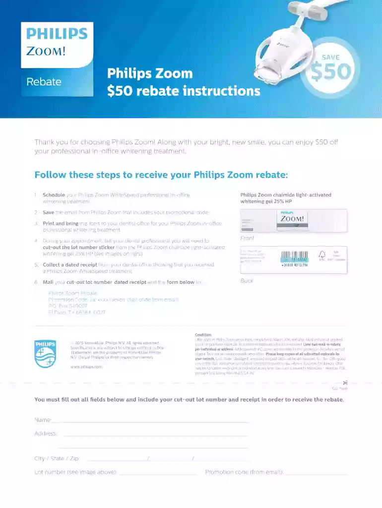 zoom whitening rebate Preview on Page 1
