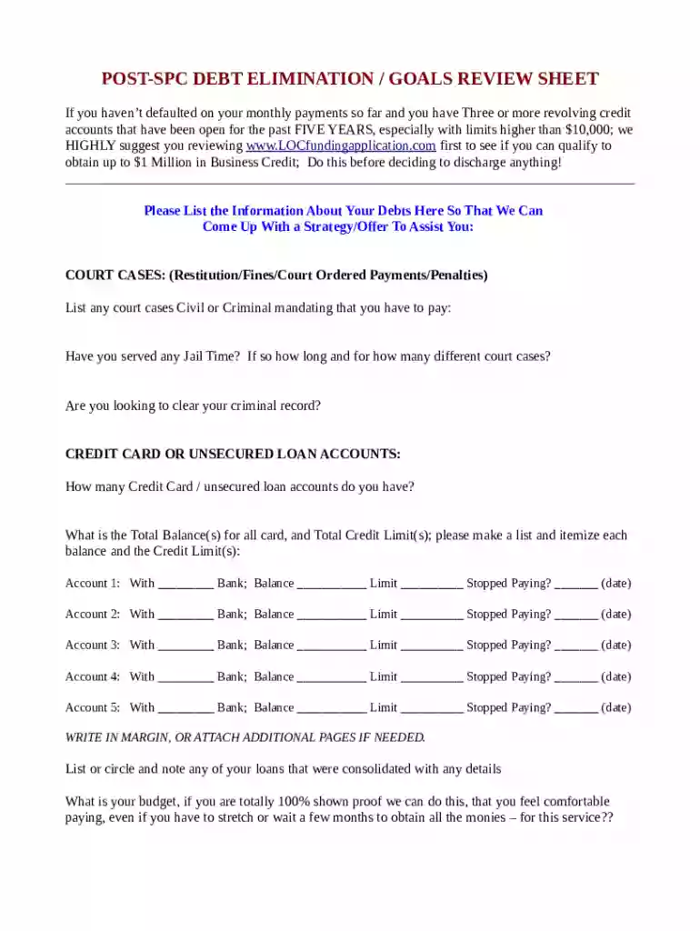 creditor secured Preview on Page 1