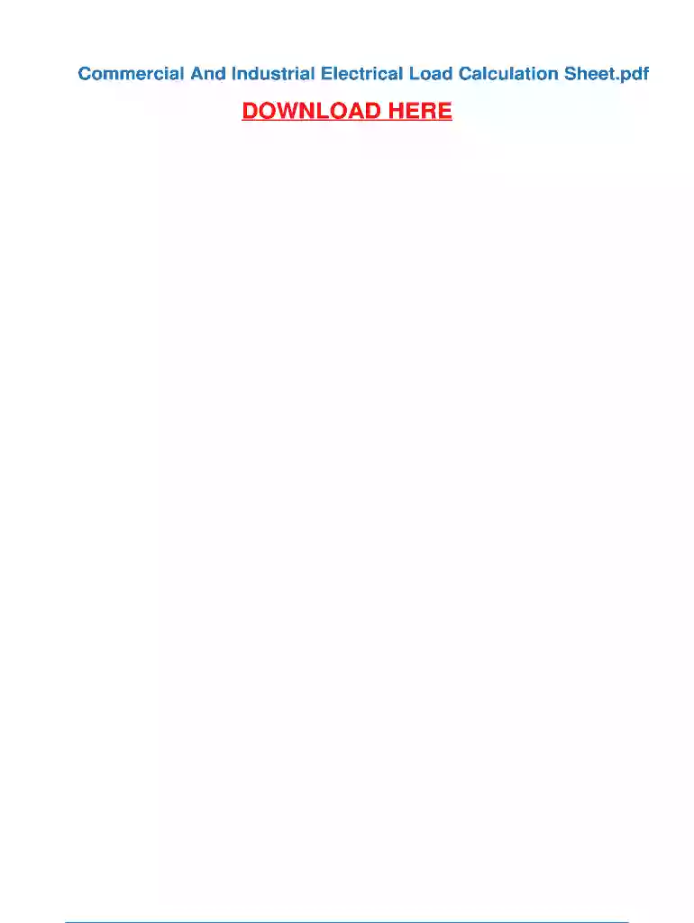 electrical load calculation for commercial building pdf Preview on Page 1