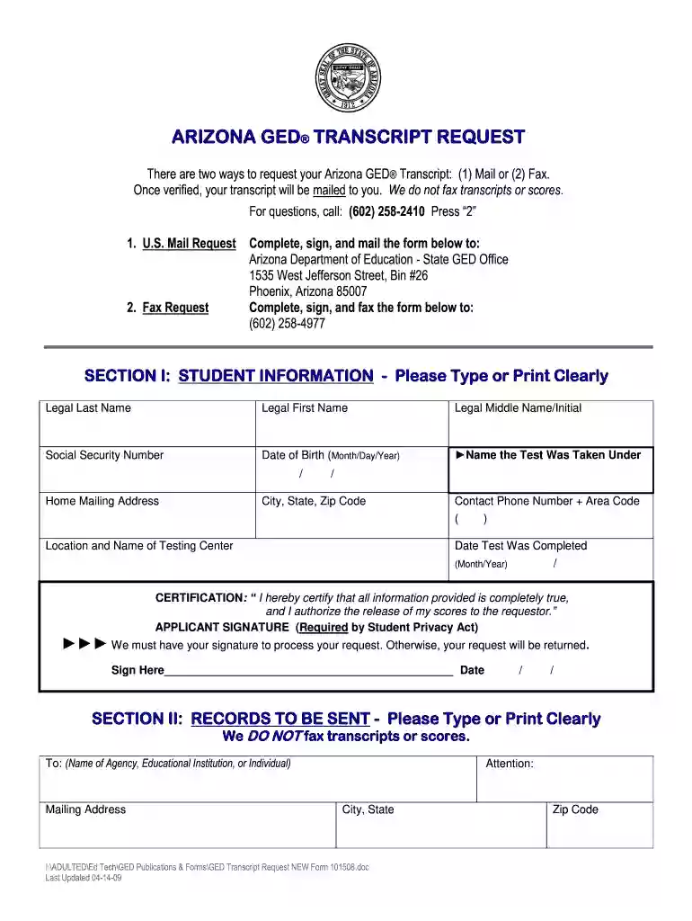 blank ged transcript Preview on Page 1