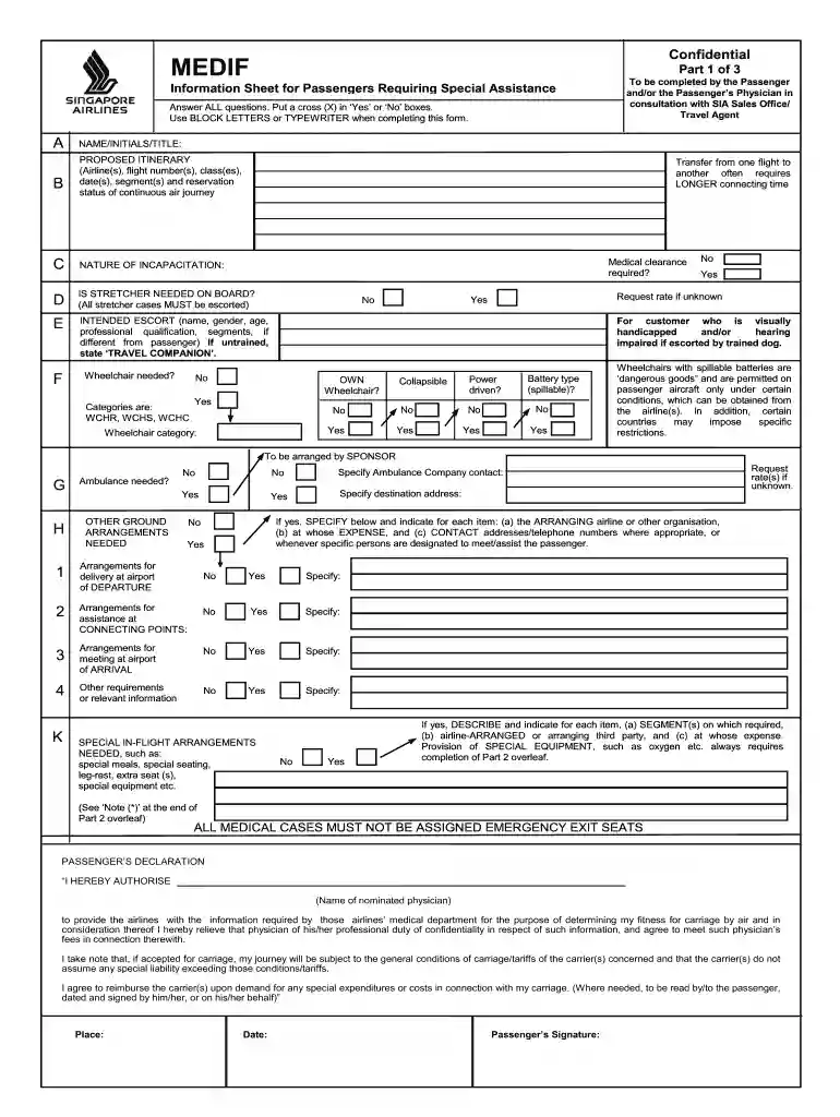 singapore airlines medical clearance Preview on Page 1