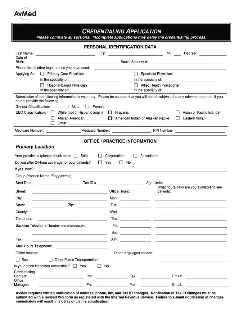 avmed provider enrollment Preview on Page 1