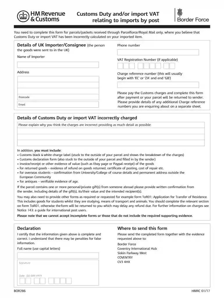 bor286 form Preview on Page 1