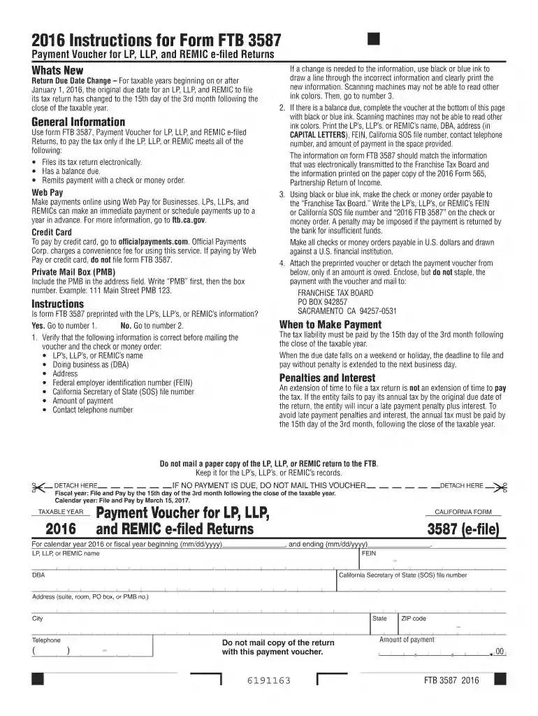 form 3587 Preview on Page 1