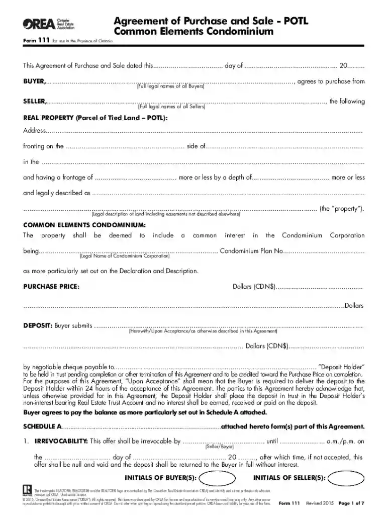form 111 orea Preview on Page 1