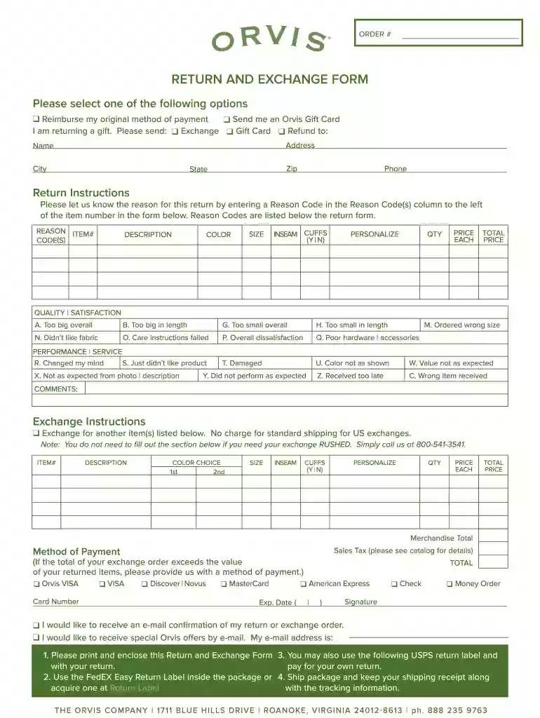 orvis exchange Preview on Page 1