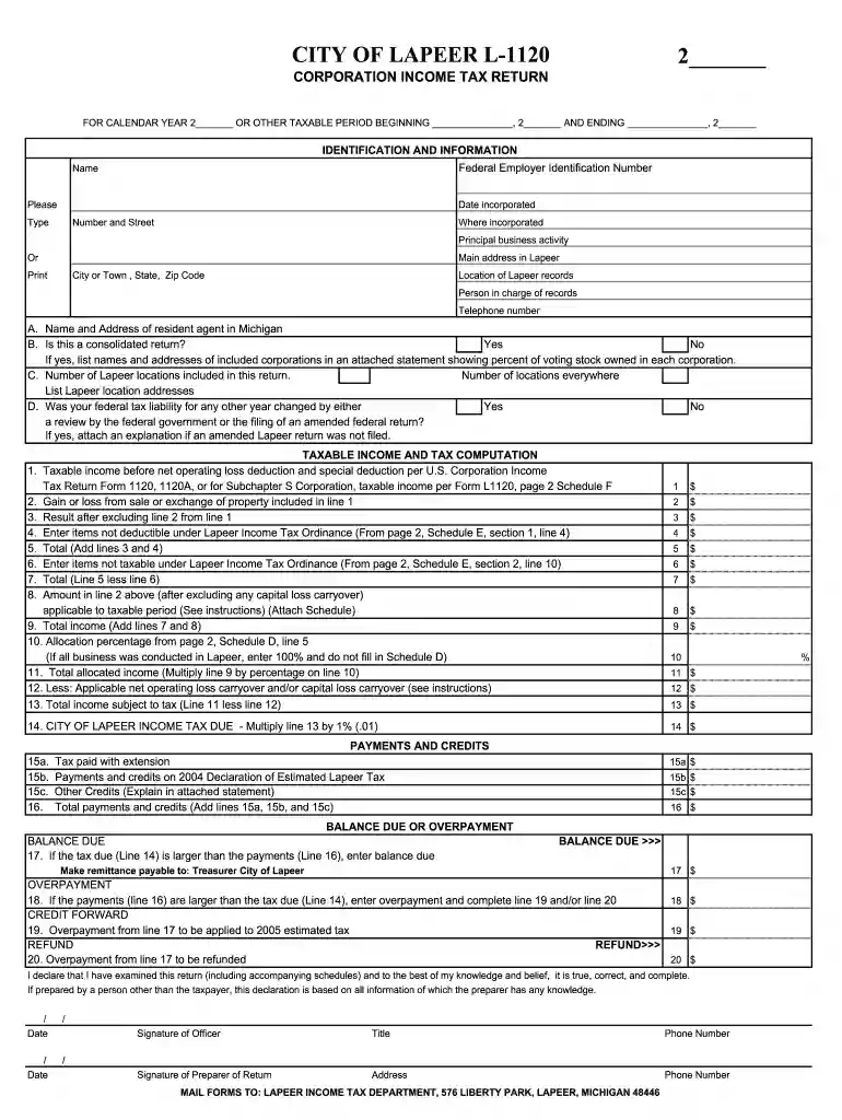 CITY OF LAPEER L-1120 Preview on Page 1