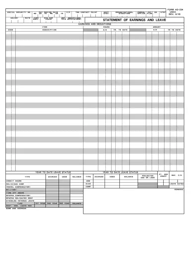 form ad 334 Preview on Page 1
