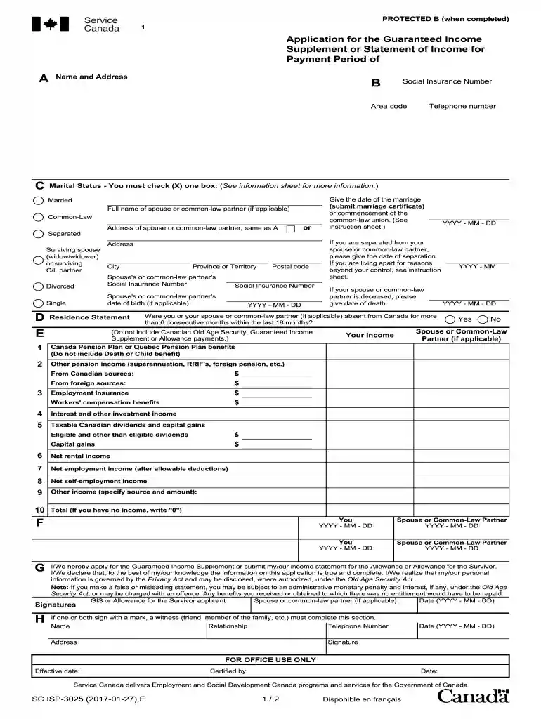 gis application form Preview on Page 1