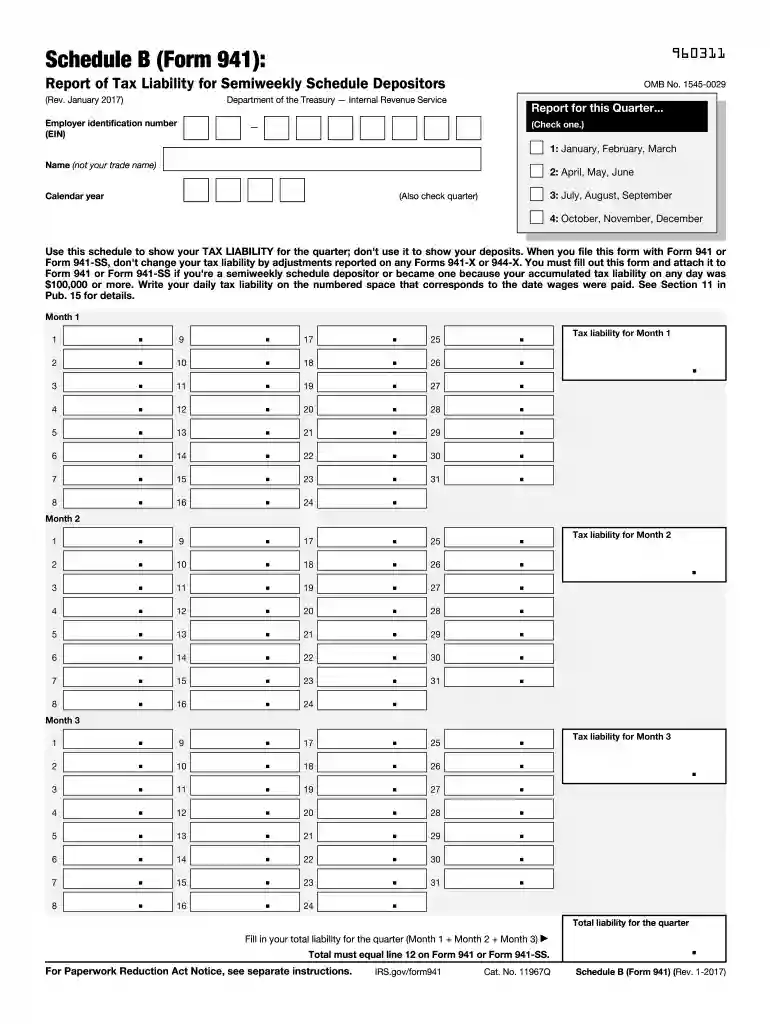 941 schedule b 2024 Preview on Page 1
